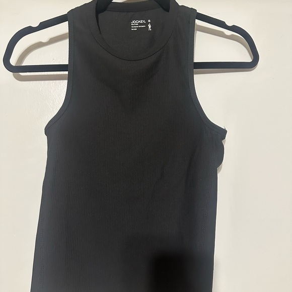 Jockey Black Fitted Crop Tank Top - Picture 1 of 6